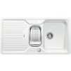 Granitový dřez Blanco CLASSIC 6 S bílá s excentrem a odkapovou miskou 509234
