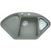 Granitový dřez Blanco DELTA II InFino tartufo + miska nerez pro vaničku a excentr 523666