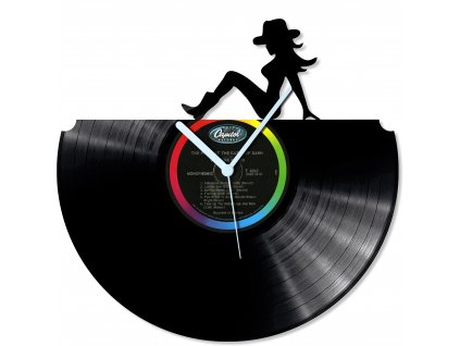 LOOP Store nástěnné vinylové hodiny Kovbojka