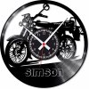LOOP Store nástěnné vinylové hodiny Simson motorka no.2