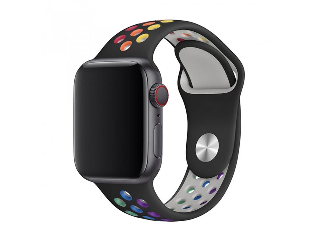 Loopi sport silicone band šporotvy silikonovy remienok apple Watch Band Black
