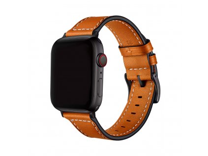Loopi leather band Apple Watch Brown