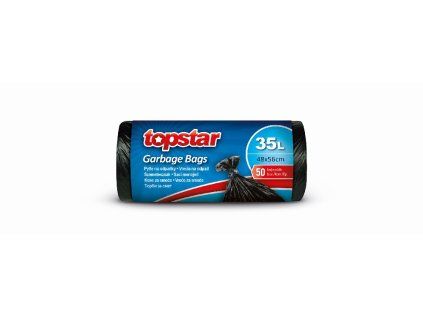 TOPSTAR GARBAGE BAG HD BLACK 35L 50P
