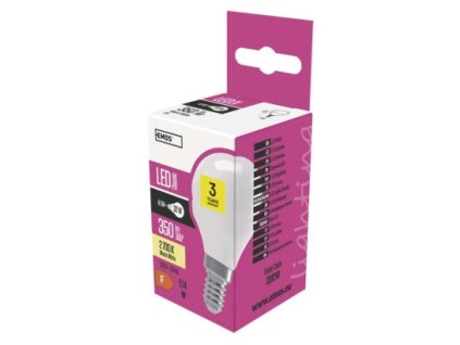 ZQ1210 LED žárovka Classic Mini Globe 4,1W E14 teplá bílá