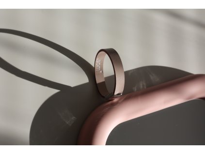 Personalizovaný kožený náramok 1cm basic- pudrovoružová