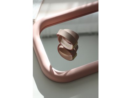 Personalizovaný kožený náramok 2cm zavinovací- pudrovoružová