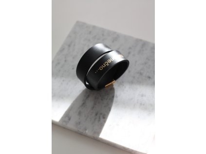 Personalizovaný kožený náramok 2cm zavinovací- čierna