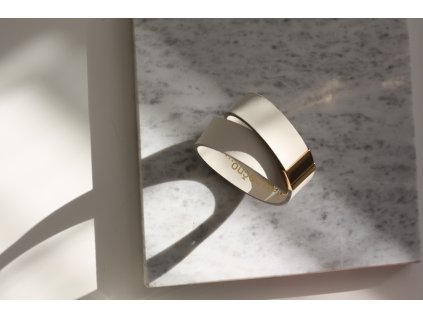 Personalizovaný kožený náramok 2cm zavinovací- slonovinová kosť