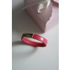 Kožený náramok 1cm LÁSKA-hot pink