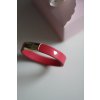 Kožený náramok 1cm LÁSKA-hot pink