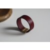 Kožený náramok 2cm basic-bordová
