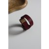 Kožený náramok 2cm zavinovací-bordová