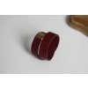 Kožený náramok 2cm zavinovací-bordová