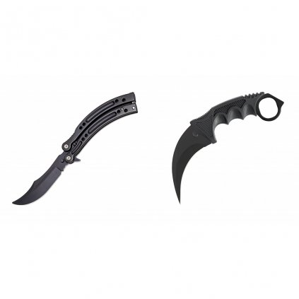 2592 night duo set motylek karambit