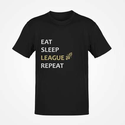 eat sleep league repeat triko mockup