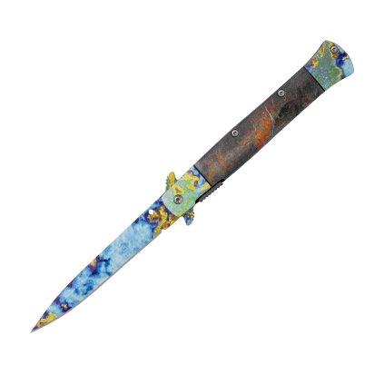 Stiletto knife Case Hardened - Blue Gem