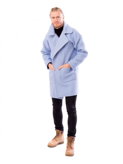 Zimní kabát oversize ANTHRISCUS světle modrý
