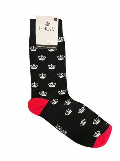Ponožky Loram s korunkou černé