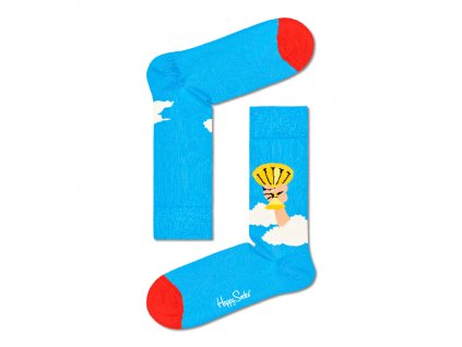 Happy Socks vesele ponozky vzor Svatý Grál unisex slozeni bavlna polyamid elastan barva svetle modra