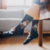 Fusakle vesele ponozky vzor dědeček vecernicek dětské unisex složení bavlna polyamid elastan barva tmavě modra, veselé pohádkové ponožky