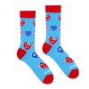 Hesty socks veselé ponozky vzor Lidový ptáček unisex slozeni bavlna polyamid elastan barva svetle modra