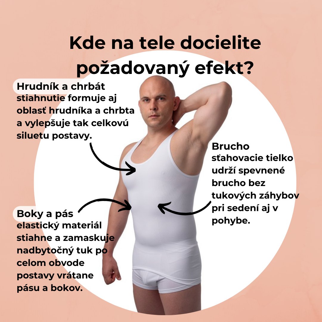 Pánske sťahovacie tielko - na brucho, boky, pod košeľu, pod šaty