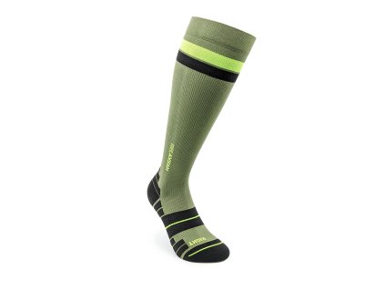 bežecke športové ponožky (kompresky) unisex - vojenská zelená