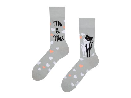 Dedoles veselé ponožky unisex vzor Svadobné mačky ponožky pre ženícha na svadbu