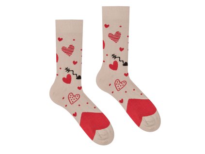 Veselé ponožky Hesty Socks farba béžová zloženie bavlna polyamid elastan