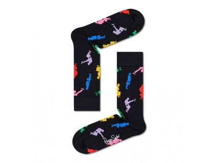 Happy Socks veselé ponožky vzor Limitovaná edícia Monthy Python farba čierna