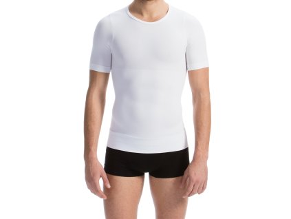 Krátke rukávy tvarujú ramená tričko si poradí aj s väčším bruškom biela farba