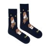 Veselé ponožky Fusakle  vzor Deduško večerníček farba tmavá modrá zloženie bavlna polyamid elastan