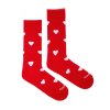 Veselé ponožky Fusakle vzor Srdiečko farba červená zloženie bavlna poylamid elastan