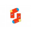 Detské veselé ponožky Happy socks, červená farba