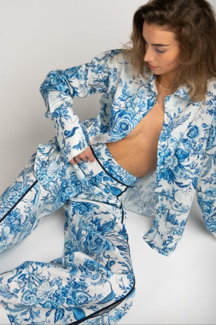 CĀVA SET Of 3:  Shirt, Shorts, Pants | Cotton Satin | Original CĀVA Botanical Print