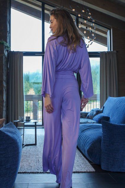 Side Slit Long Pants | Mauve