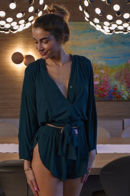 Bamboo: Butterfly Shorts & Wrap Top