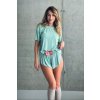 Loose T-shirt & Butterfly Shorts | Ocean Mint