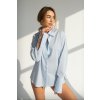 LINDSAY Shirt | Azure Pepita