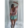Loose T-shirt & Butterfly Shorts | Powder Rose X Ocean Mint