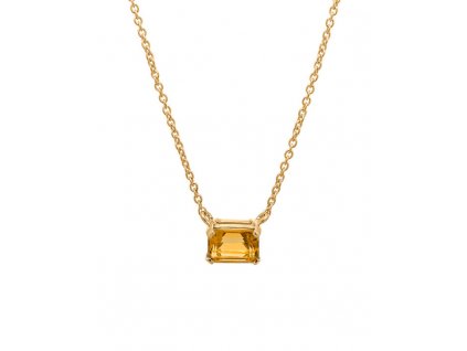 kolekce Loriginal náhrdelník Aura Citrine de Luxe Chain žluté zlato 14K