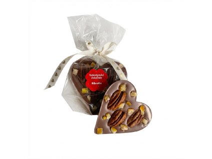 Srdce pekany a pomeranč mléčné 65g