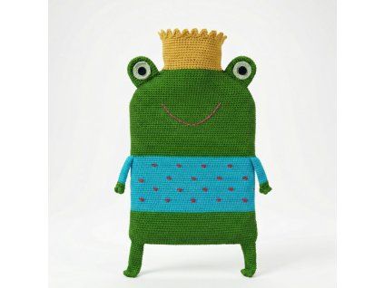 Háčkovaný obal na termofor - žabka