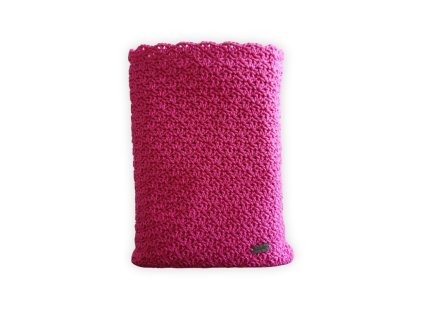 Růžový háčkovaný obal na knížku