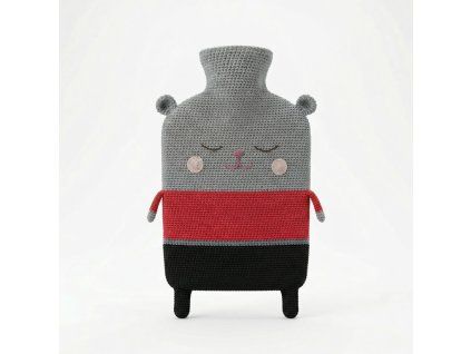 hackovany obal na termofor sedivy