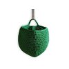 Závěsný háčkovaný košík zelený