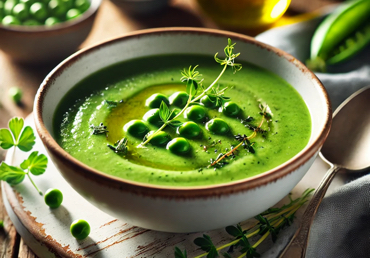 Hrášková polévka plná bílkovin