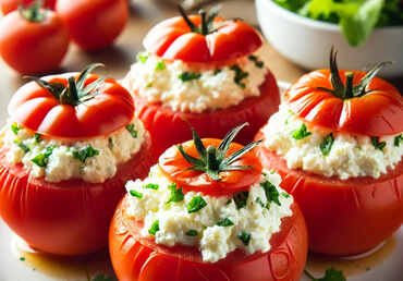 Plněná rajčata s cottage sýrem - lehká fresh svačina