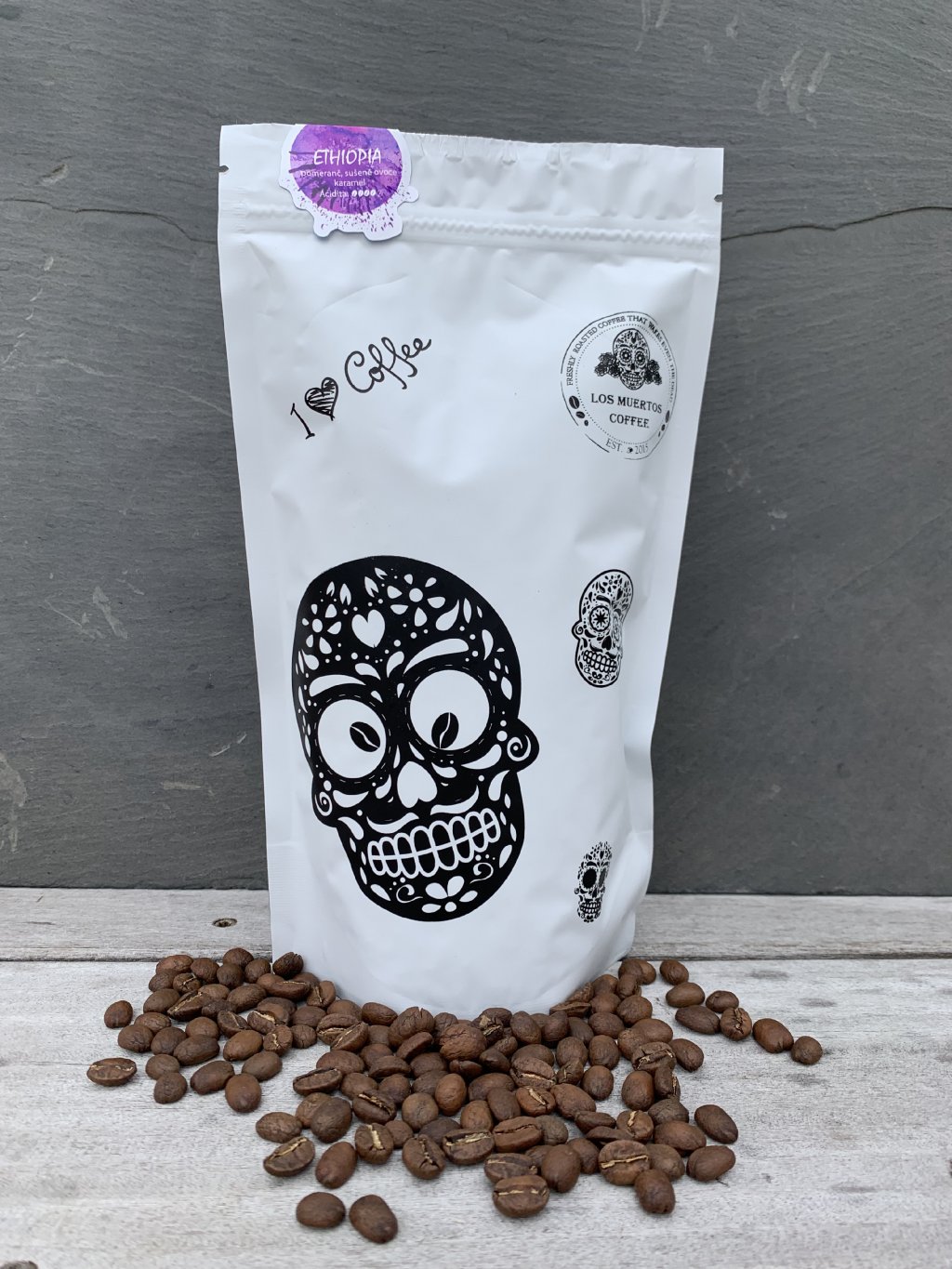 Výběrová káva Los Muertos Ethiopia 250g Káva: zrnková