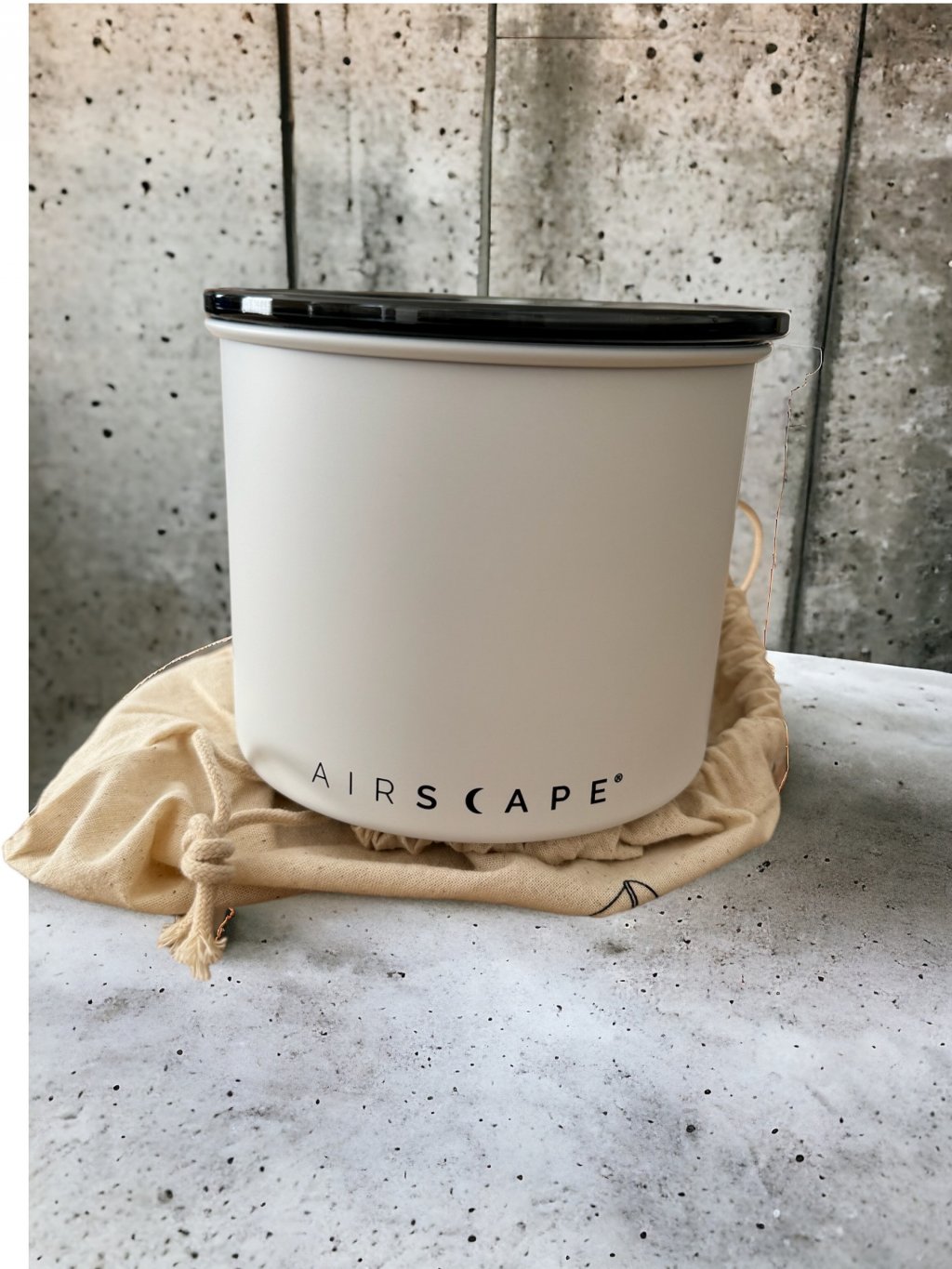 Airscape dóza na kávu White Matte 300g